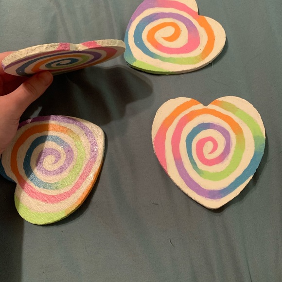 Rainbow Swirl Coasters - Picture 7 of 9